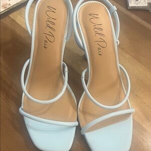 Wild Pair Sky Blue Strappy Heels